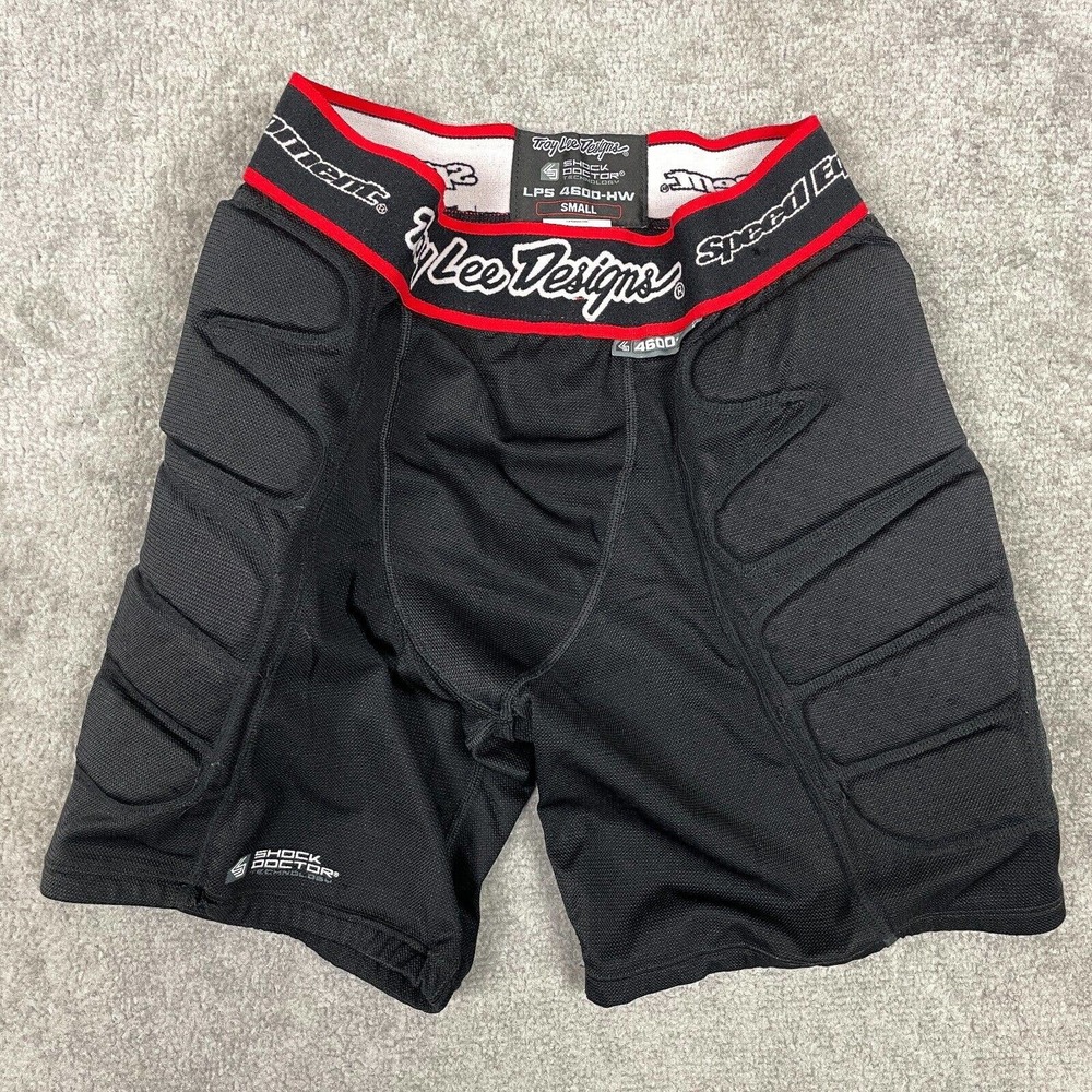 Troy Lee Designs Shorts Adult Small Black Shock Doctor LPS4600 HW Motocross